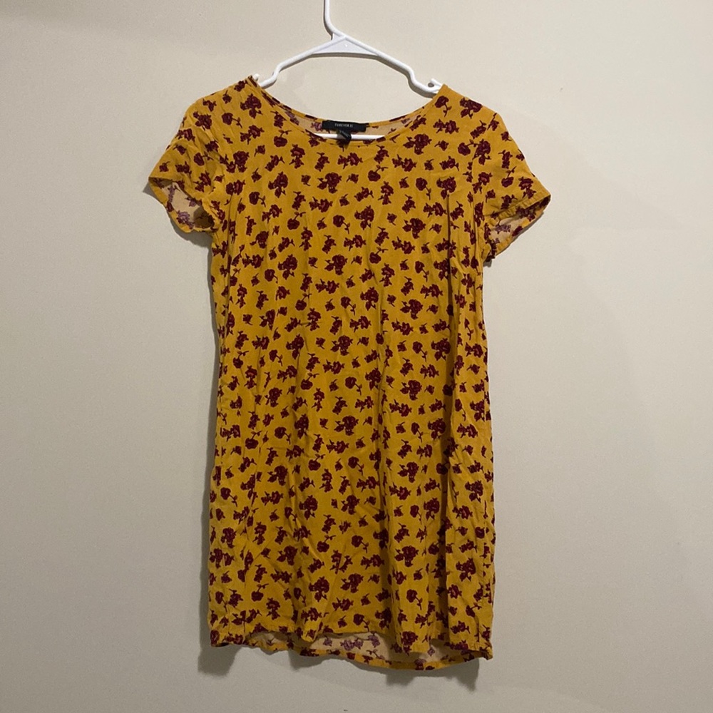Yellow floral dress